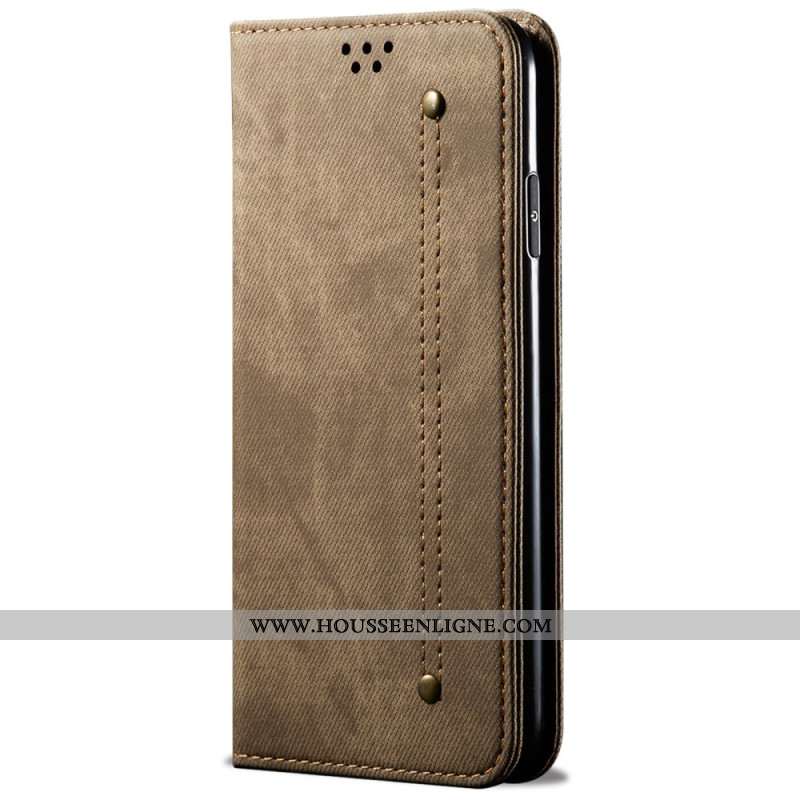 Flip Cover Xiaomi Redmi Note 13 5G Tissu Jeanns