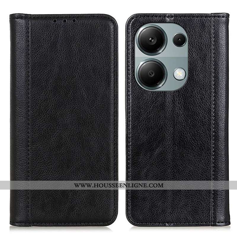 Flip Cover Xiaomi Redmi Note 13 Pro 4G / Poco M6 Pro 4G Cuir Fendu