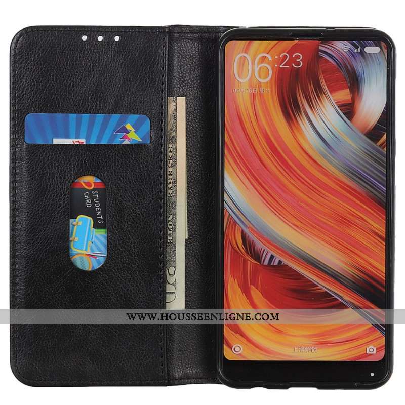 Flip Cover Xiaomi Redmi Note 13 Pro 4G / Poco M6 Pro 4G Cuir Fendu