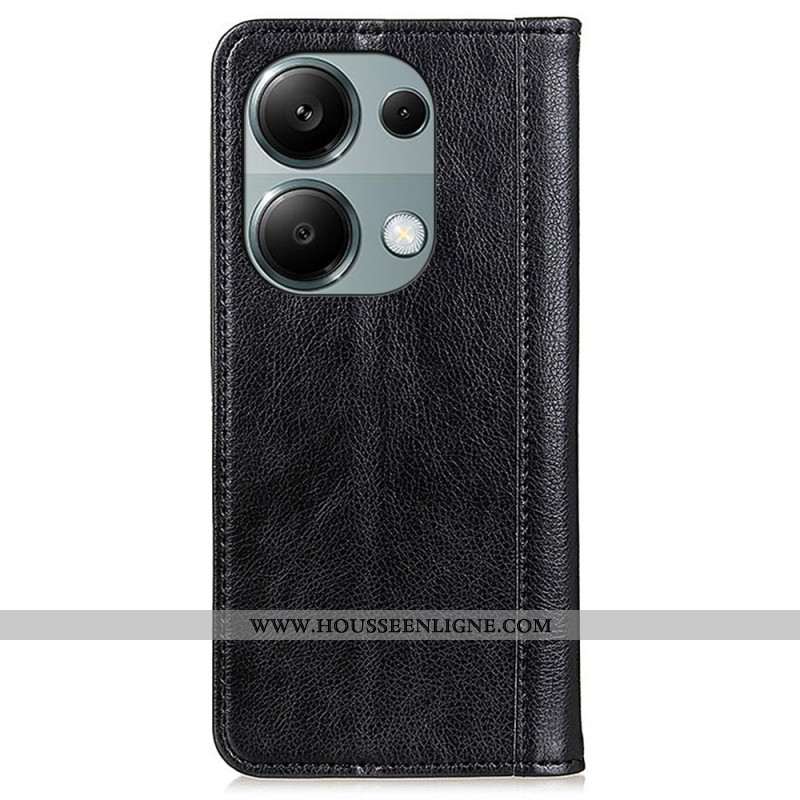 Flip Cover Xiaomi Redmi Note 13 Pro 4G / Poco M6 Pro 4G Cuir Fendu