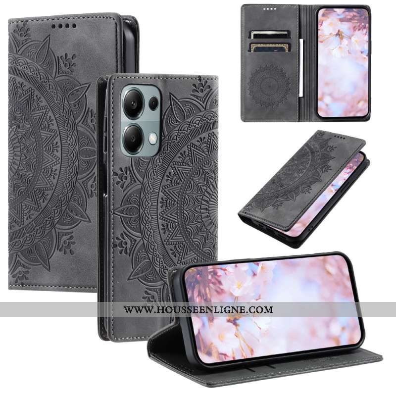 Flip Cover Xiaomi Redmi Note 13 Pro 4G / Poco M6 Pro 4G Effet Daim Mandala