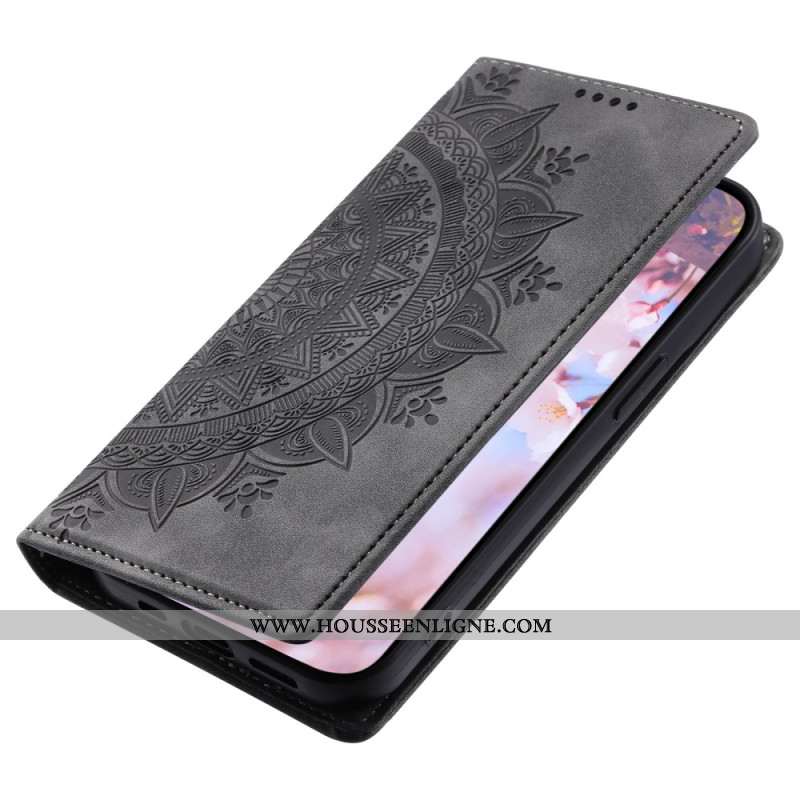 Flip Cover Xiaomi Redmi Note 13 Pro 4G / Poco M6 Pro 4G Effet Daim Mandala