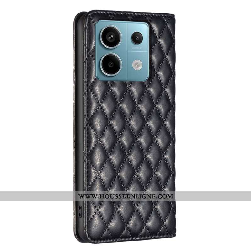 Flip Cover Xiaomi Redmi Note 13 Pro 4G / Poco M6 Pro 4G Matelassée BINFEN COLOR