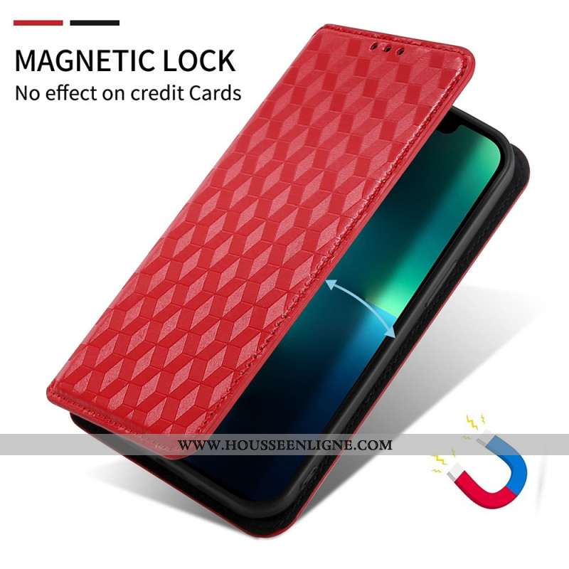 Flip Cover Xiaomi Redmi Note 13 Pro 4G / Poco M6 Pro 4G Motif Losange