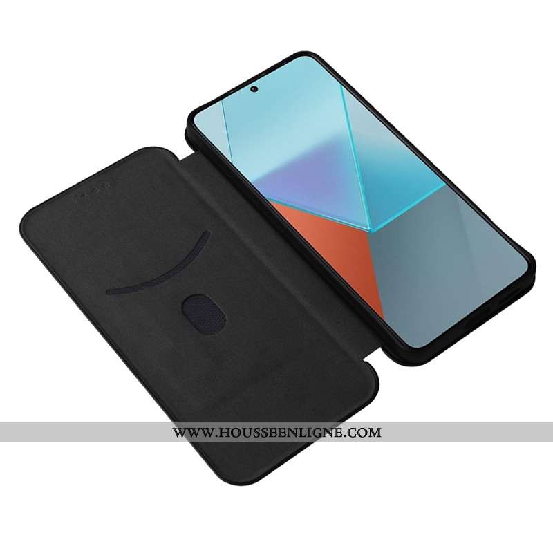 Flip Cover Xiaomi Redmi Note 13 Pro 5G / Poco X6 5G Fibre Carbone