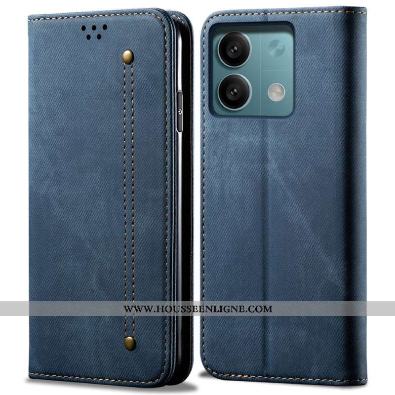 Flip Cover Xiaomi Redmi Note 13 Pro 5G / Poco X6 5G Tissu Jeans