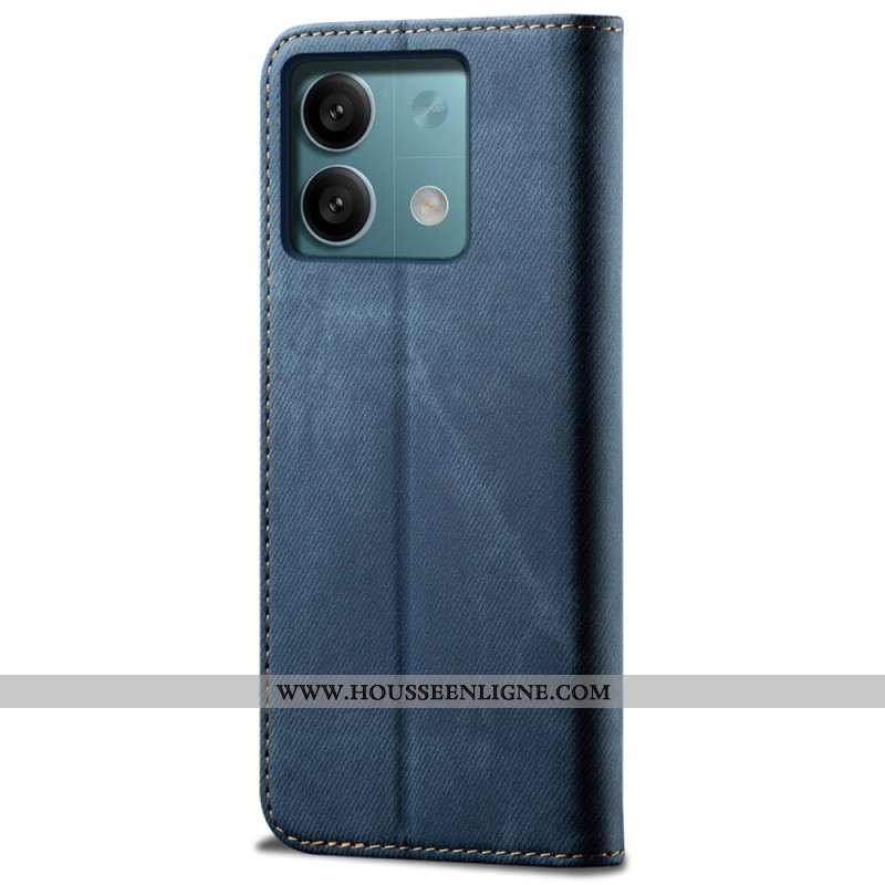 Flip Cover Xiaomi Redmi Note 13 Pro 5G / Poco X6 5G Tissu Jeans