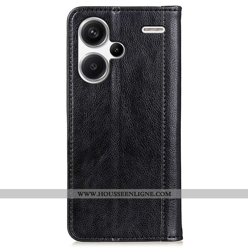 Flip Cover Xiaomi Redmi Note 13 Pro Plus 5G Cuir Fendu Rétro