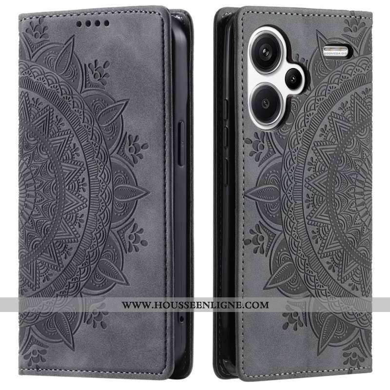 Flip Cover Xiaomi Redmi Note 13 Pro Plus 5G Effet Daim Mandala