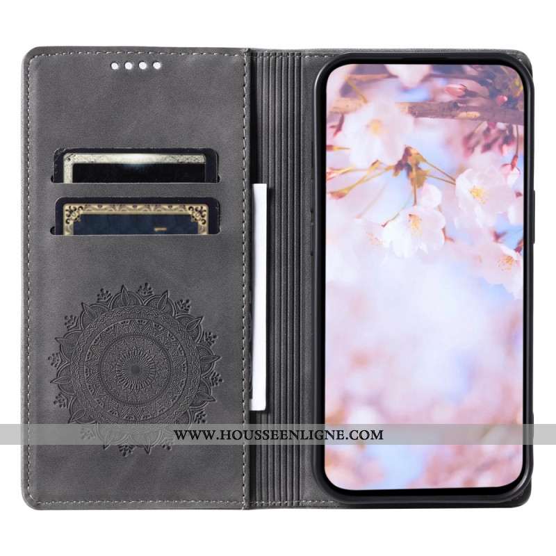 Flip Cover Xiaomi Redmi Note 13 Pro Plus 5G Effet Daim Mandala