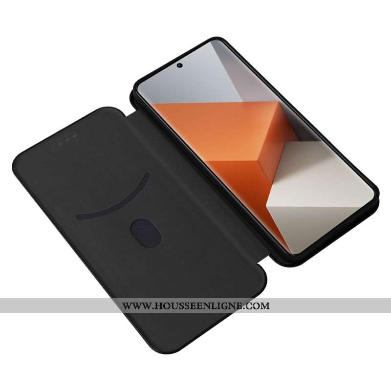 Flip Cover Xiaomi Redmi Note 13 Pro Plus 5G Fibre Carbone