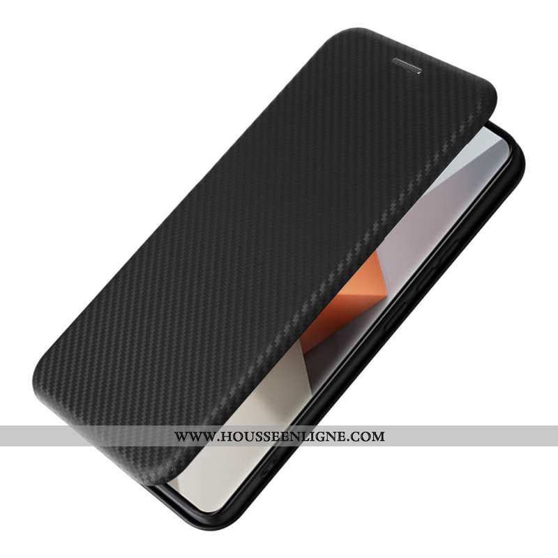 Flip Cover Xiaomi Redmi Note 13 Pro Plus 5G Fibre Carbone