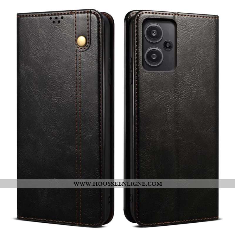 Flip Cover Xiaomi Redmi Note 13 Pro Plus 5G Simili Cuir Ciré