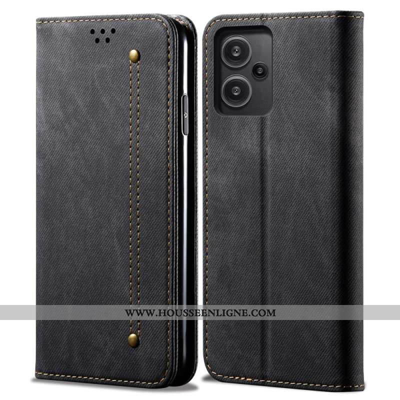 Flip Cover Xiaomi Redmi Note 13 Pro Plus 5G Tissu Jeans