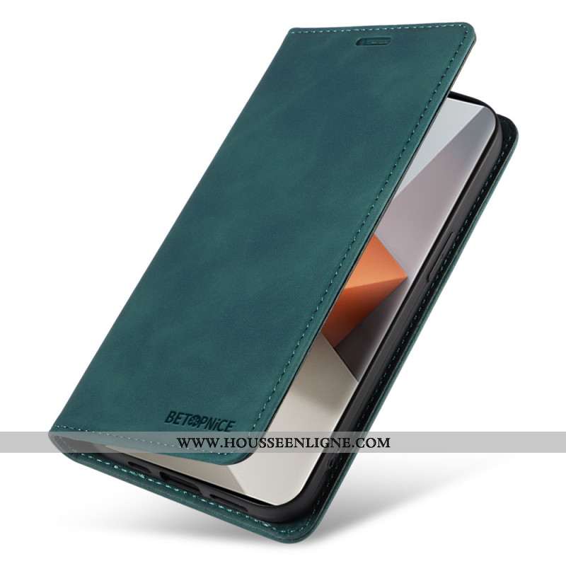 Flip Cover Xiaomi Redmi Note 13 Pro Plus 5G avec Blocage RFID BETOPNICE