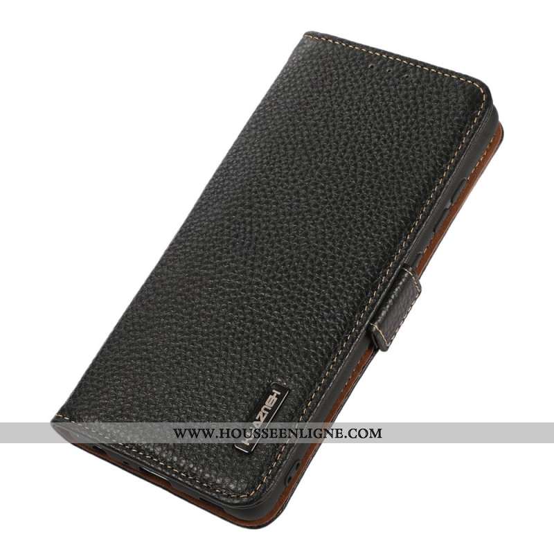 Flip Cover iPhone 16 Cuir Blocage RFID KHAZNEH