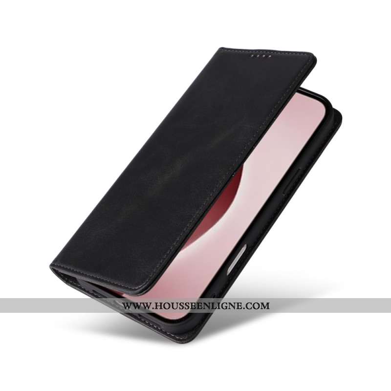 Flip Cover iPhone 16 Pro Effet Cuir Blocage RFID