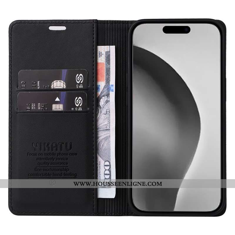 Flip Cover iPhone 16 Pro Max Classique YIKATU