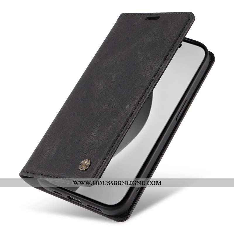 Flip Cover iPhone 16 Pro Max Effet Daim YIKATU