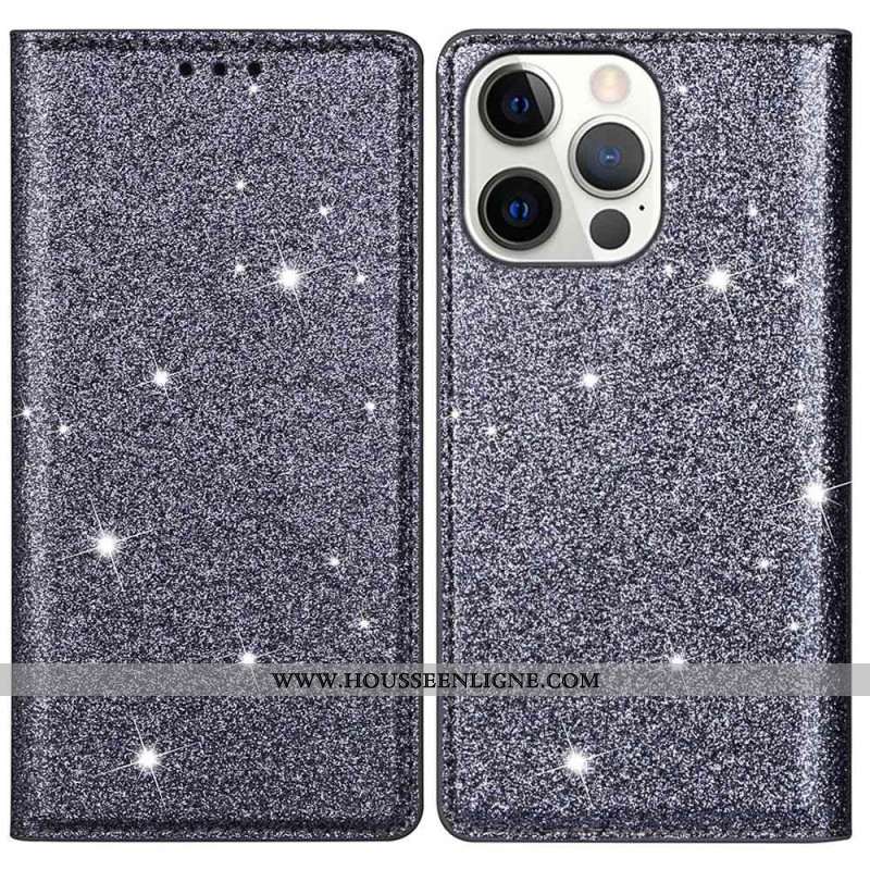 Flip Cover iPhone 16 Pro Paillettes