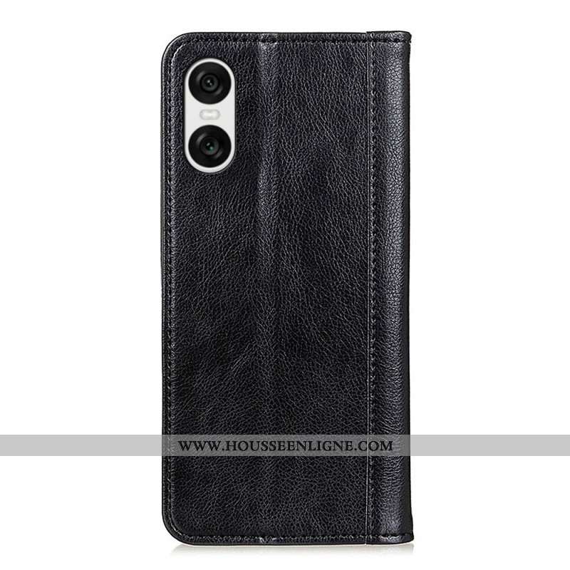 Flip CoverSony Xperia 10 VI Cuir Fendu