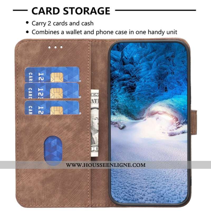 Housse Flip Cover Xiaomi Redmi Note 13 Pro 5G / Poco X6 5G BINFEN COLOR Frise losanges