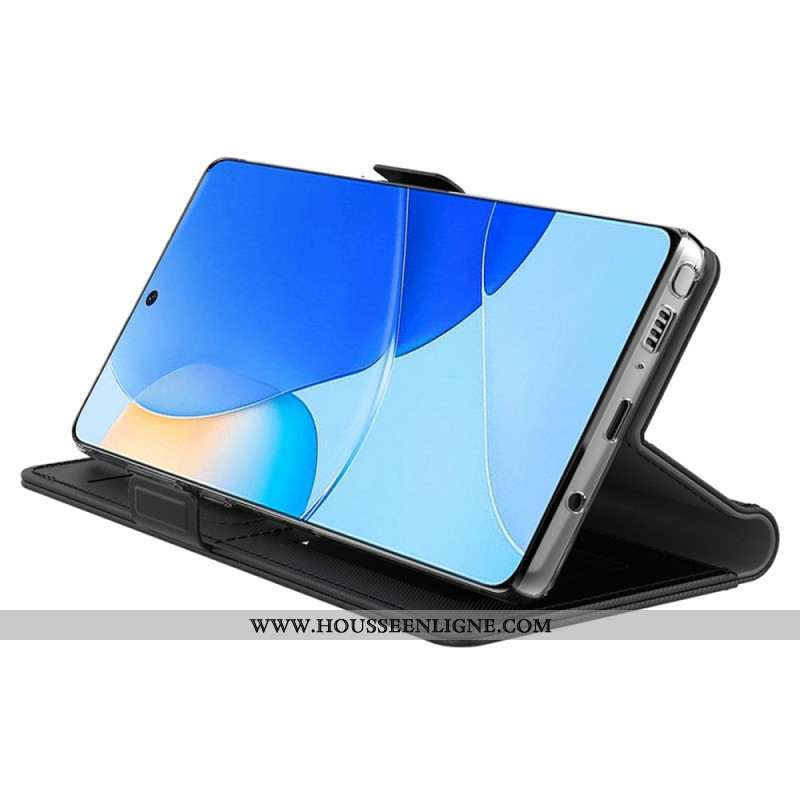 Housse Huawei Nova 12S Miroir et Porte-Cartes Frontal