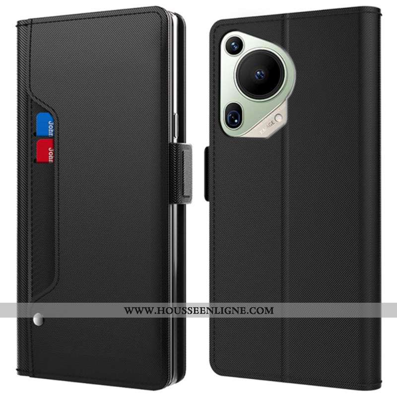 Housse Huawei Pura 70 Ultra Miroir et Porte-Cartes Amovible