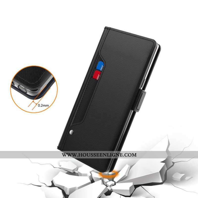 Housse Huawei Pura 70 Ultra Miroir et Porte-Cartes Amovible