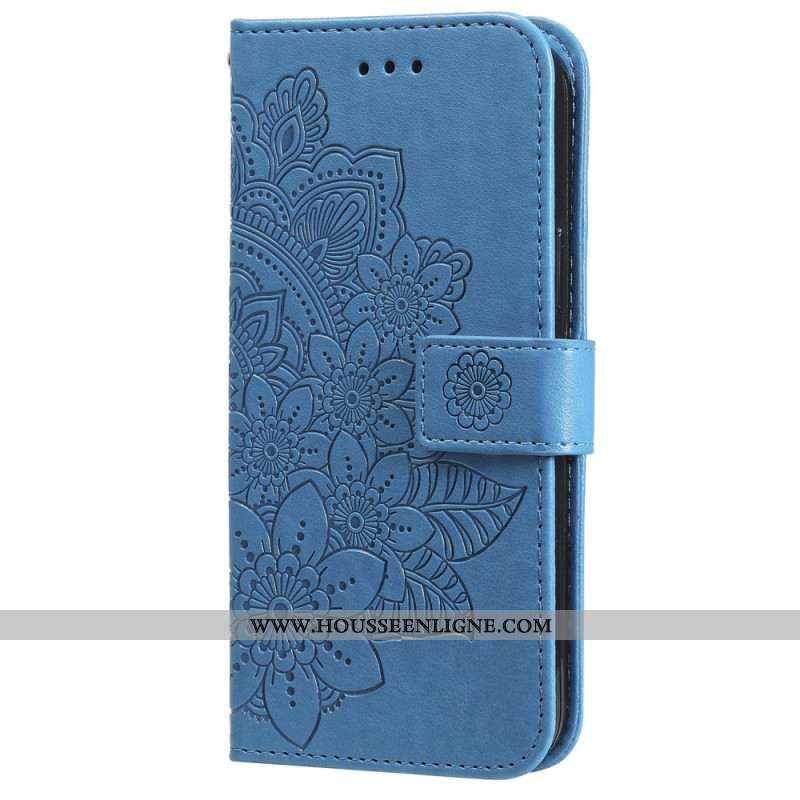 Housse OnePlus 12 5G Fleur Motif Floral à Lanière