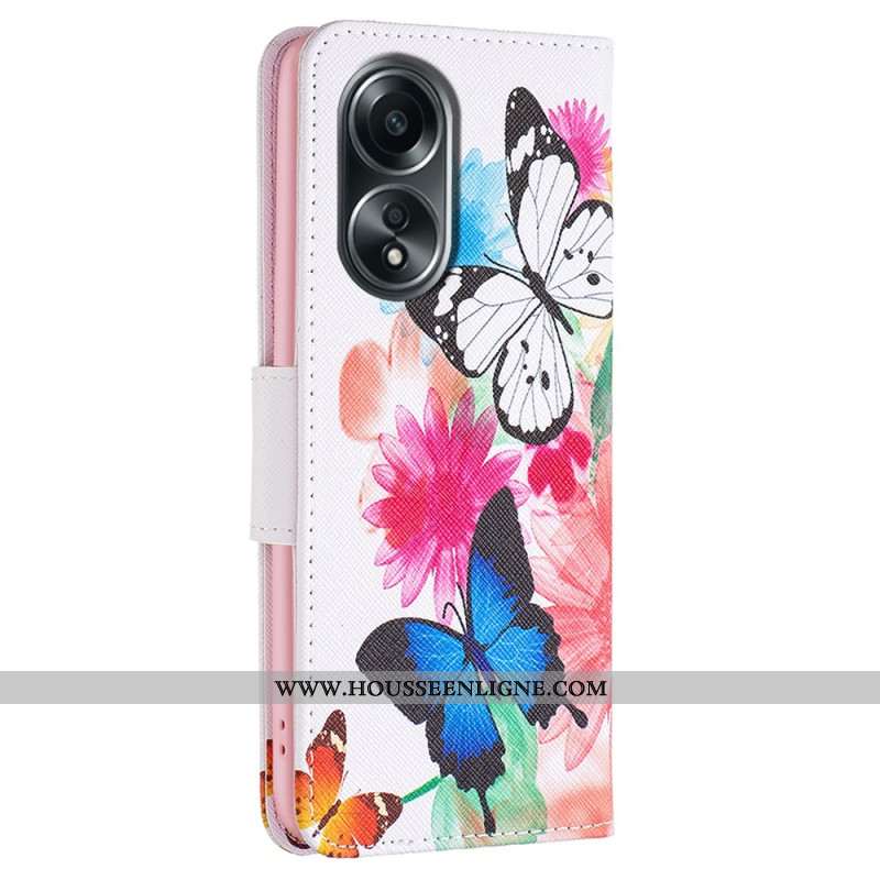 Housse Oppo A58 / A98 5G Deux Papillons