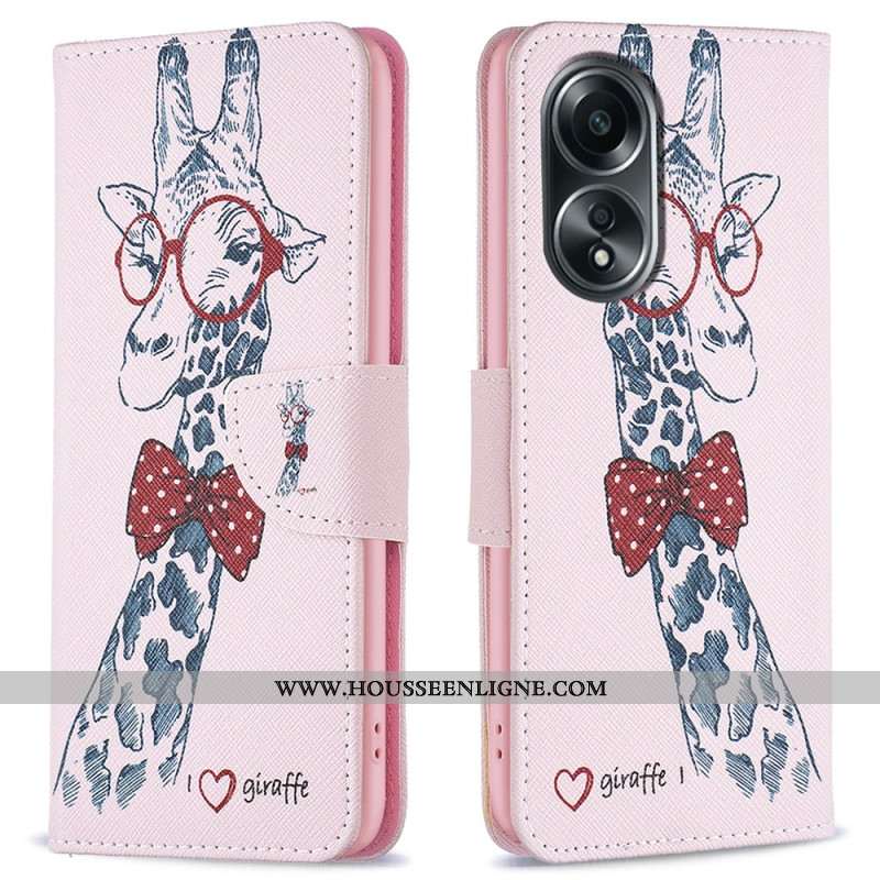 Housse Oppo A58 / A98 5G Girafe Intello