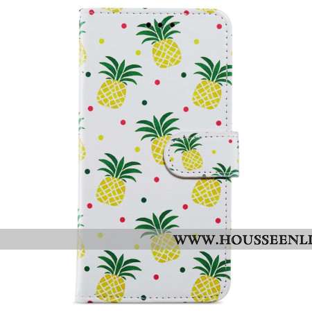 Housse Oppo A98 5G Ananas à Lanière