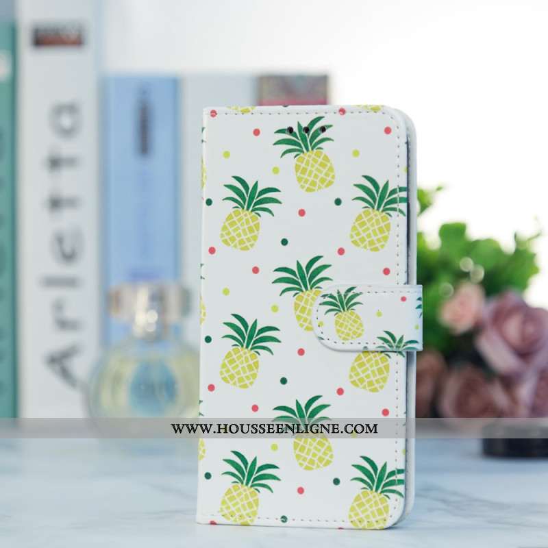 Housse Oppo A98 5G Ananas à Lanière