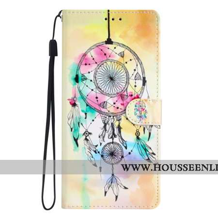 Housse Oppo A98 5G Attrape-Rêves Aquarelle à Lanière