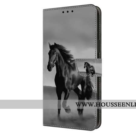 Housse Oppo A98 5G Cheval Noir