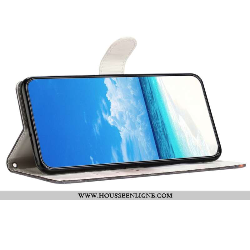 Housse Oppo A98 5G Chouette 3D à Lanière