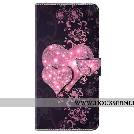 Housse Oppo A98 5G Coeurs de Dentelle