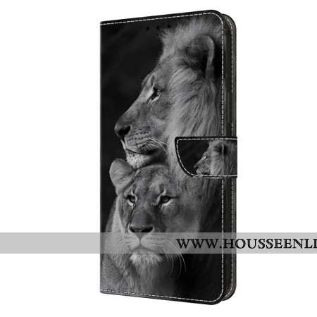 Housse Oppo A98 5G Couple de Lions