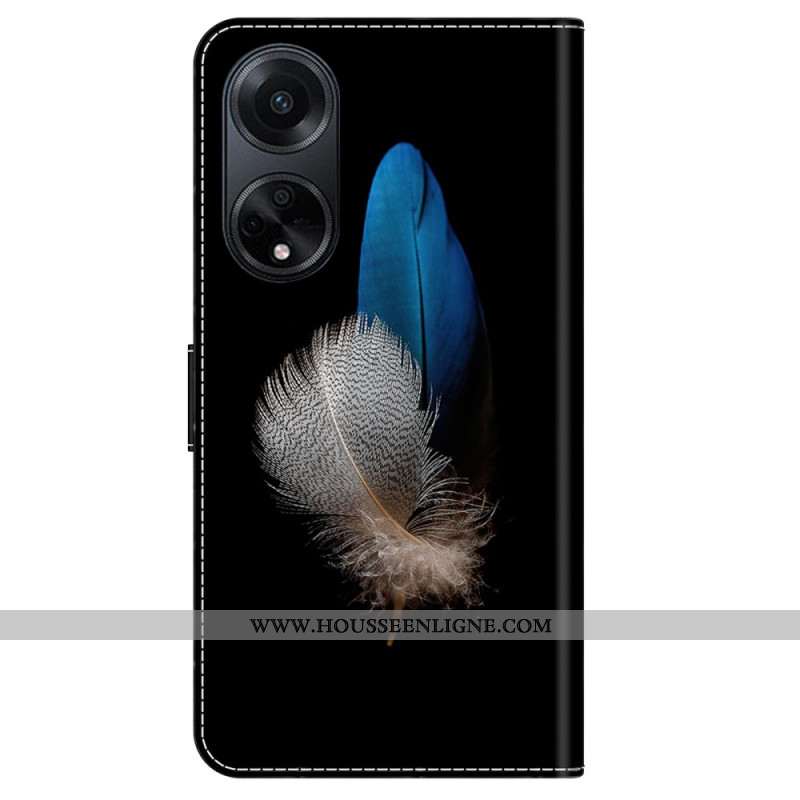 Housse Oppo A98 5G Deux Plumes