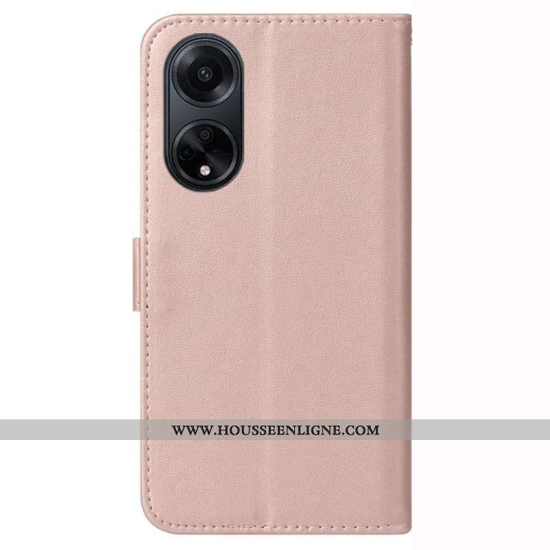 Housse Oppo A98 5G Effet Cuir à Lanière