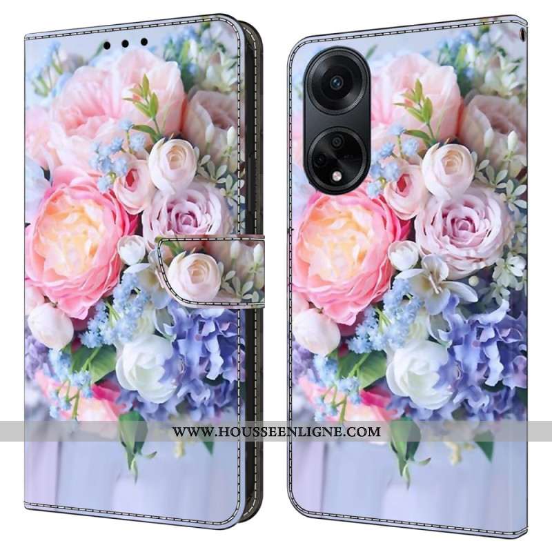 Housse Oppo A98 5G Fleurs Colorées