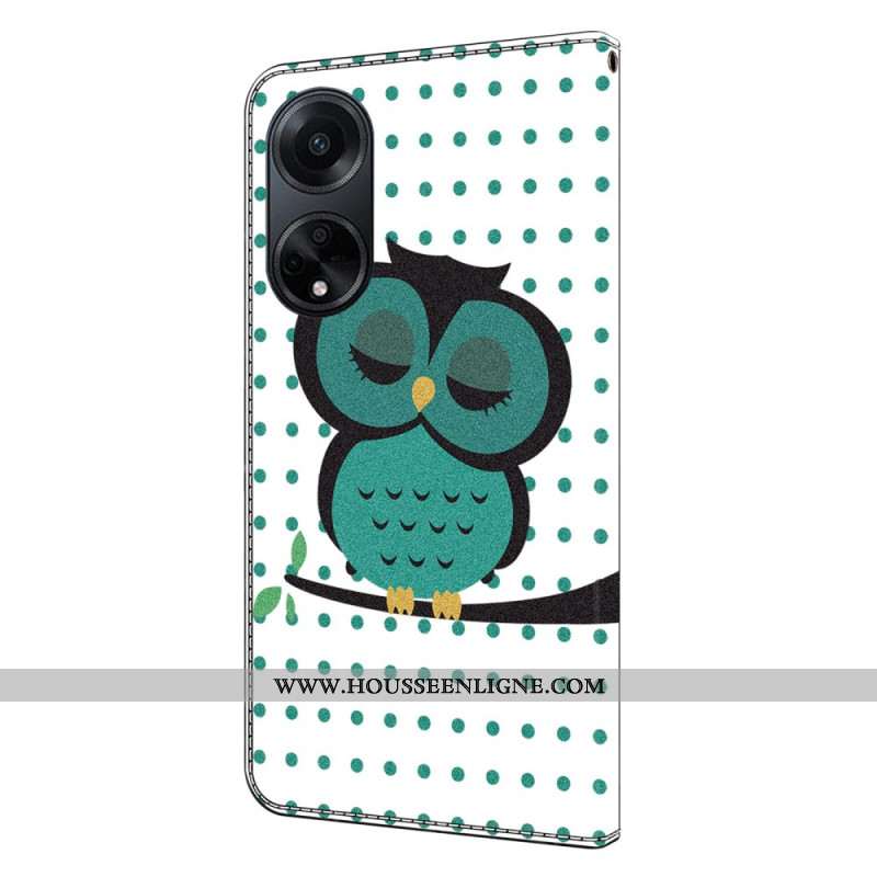 Housse Oppo A98 5G Hibou Endormi