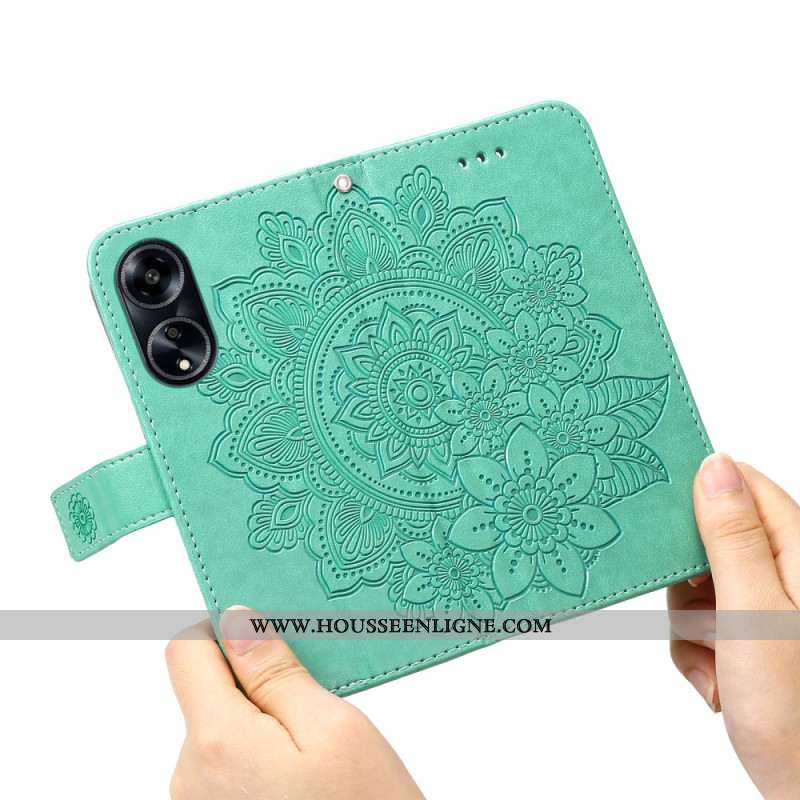 Housse Oppo A98 5G Impression Mandala à Lanière