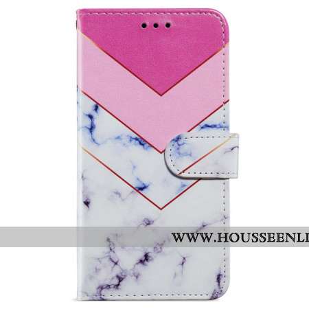 Housse Oppo A98 5G Marbre Fumé à Lanière