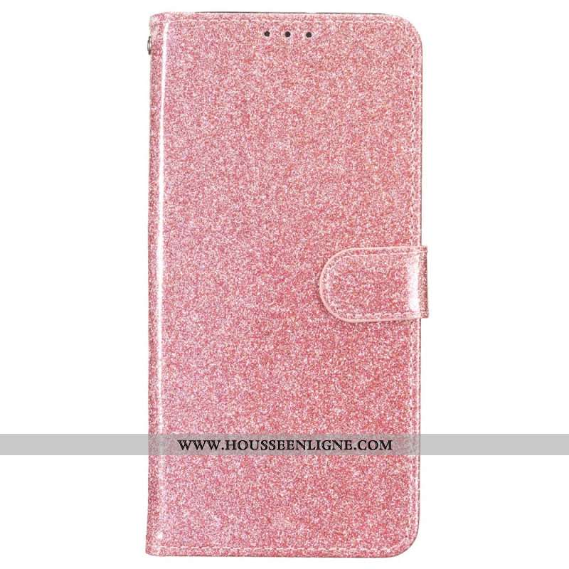 Housse Oppo A98 5G Paillettes à Lanière