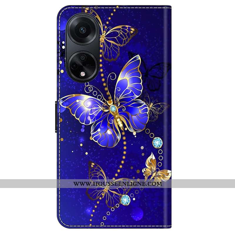 Housse Oppo A98 5G Papillons Diamants