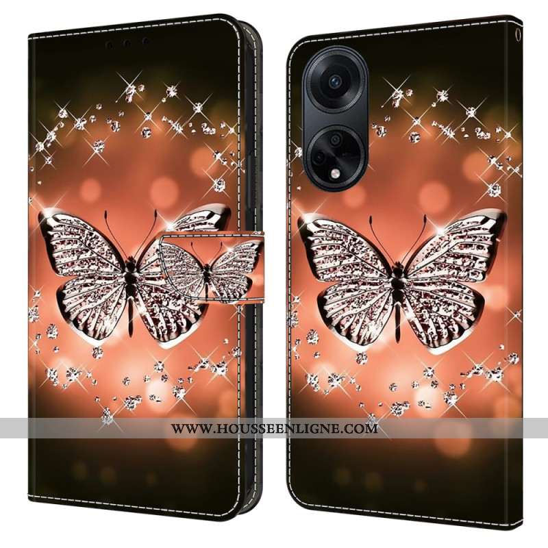 Housse Oppo A98 5G Papillons de Cristal