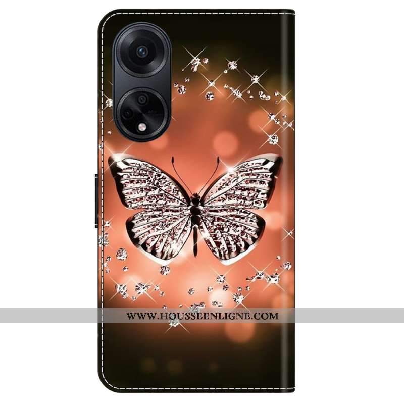 Housse Oppo A98 5G Papillons de Cristal