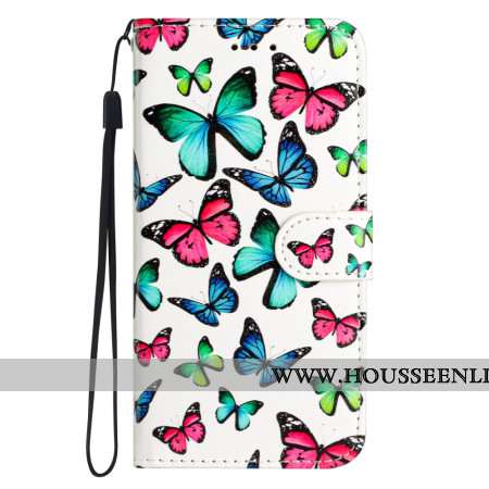 Housse Oppo A98 5G Papillonsà Lanière